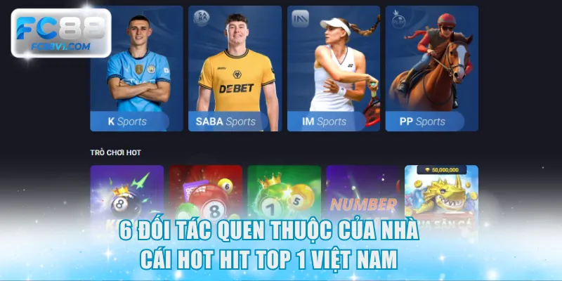 6 đối tác quen thuộc của nhà cái hot hit top 1 Việt Nam